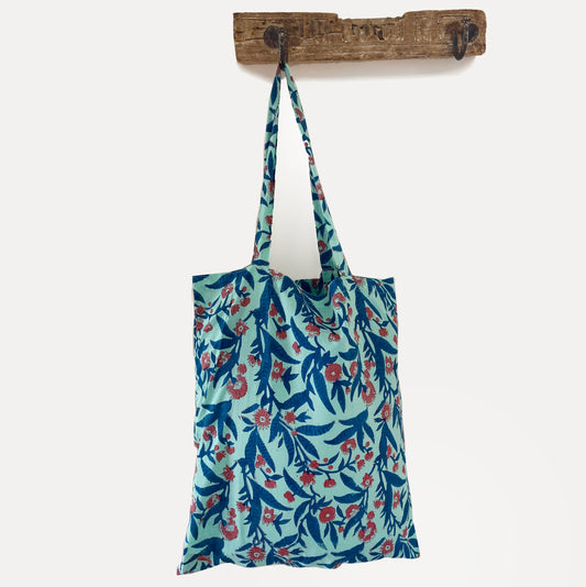 Cotton Tote Bag - Blue Bloom