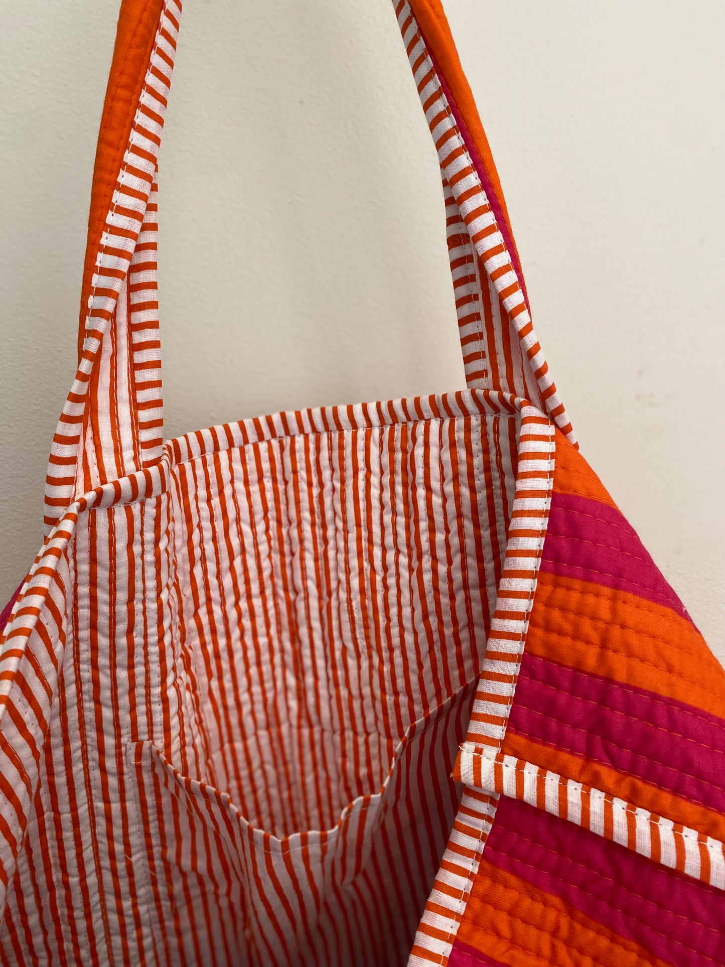 Oversized Totes - Orange Stripe