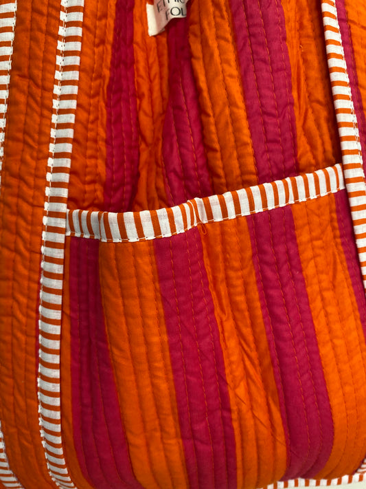 Oversized Totes - Orange Stripe