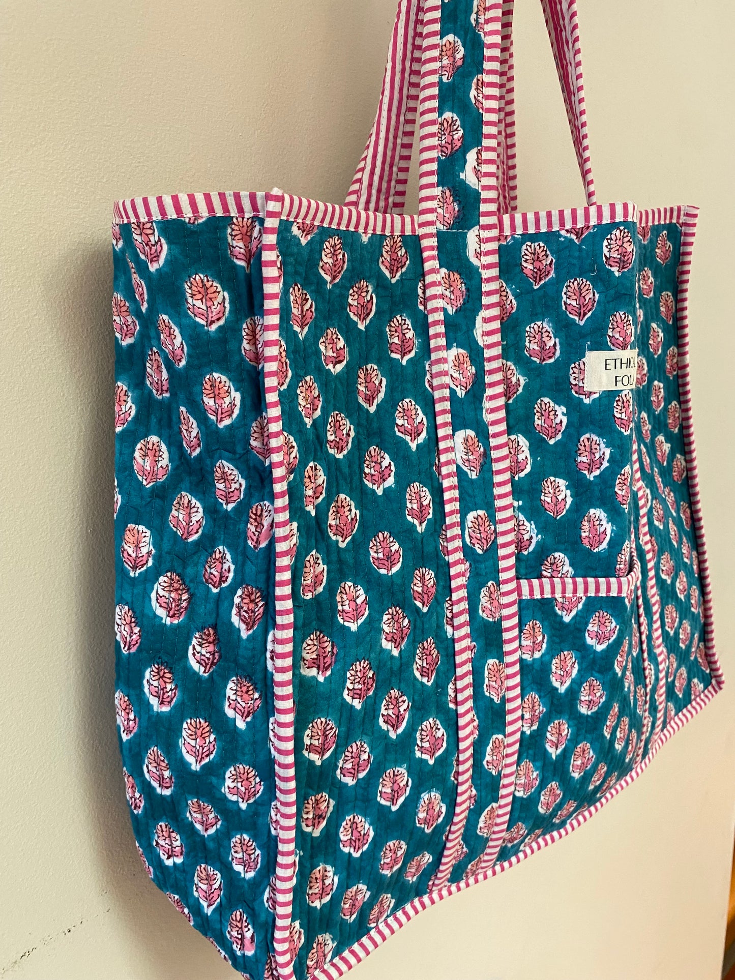 Large Kantha Tote Bag - Charlotte