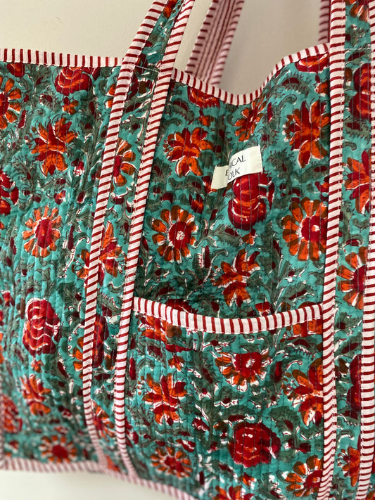Large Kantha Tote - Kitty