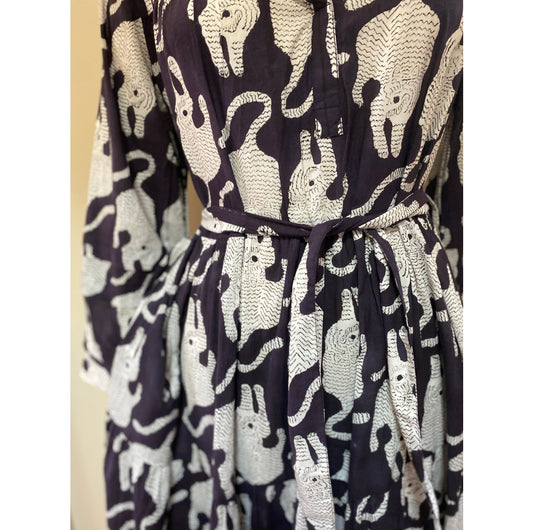 Kokki Maxi Tiger Dress - Black