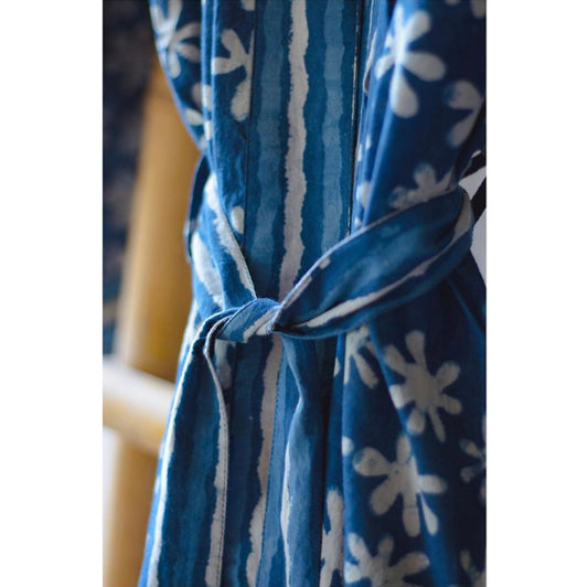 Kimono Long - Indigo Daisy