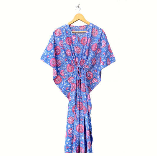 Kaftan Cotton - Pink Floral