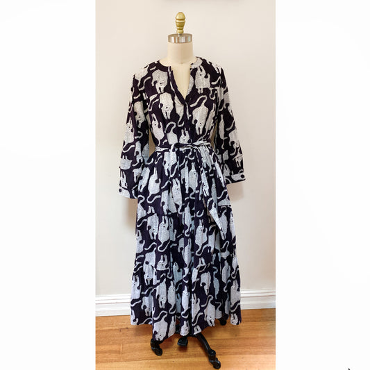 Kokki Maxi Tiger Dress - Black