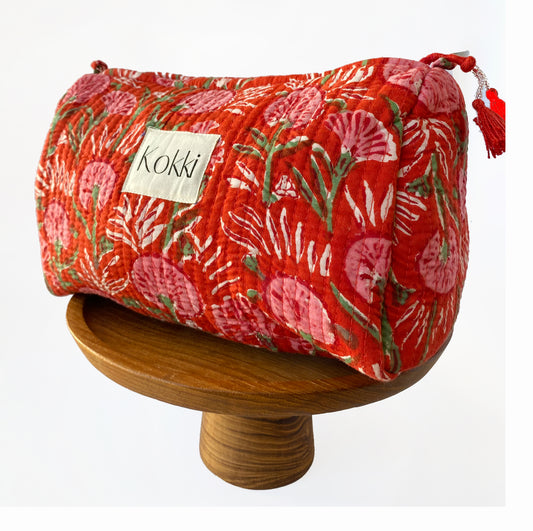 Cosmetic Bag Large - Red Poppy