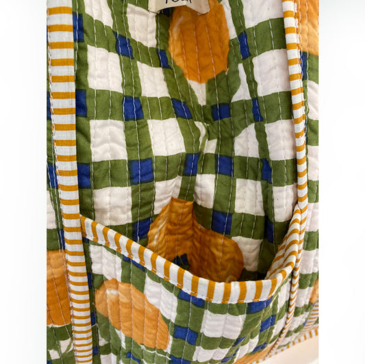 Xlarge Cotton Tote - Spring Picnic