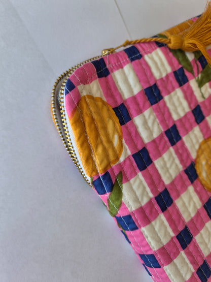 Laptop Sleeve Blockprint - Picnic Pink
