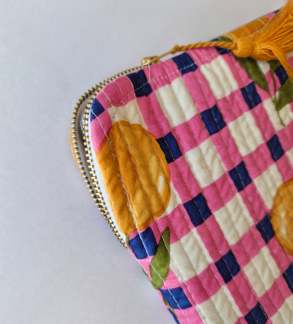 Laptop Sleeve Blockprint - Picnic Pink