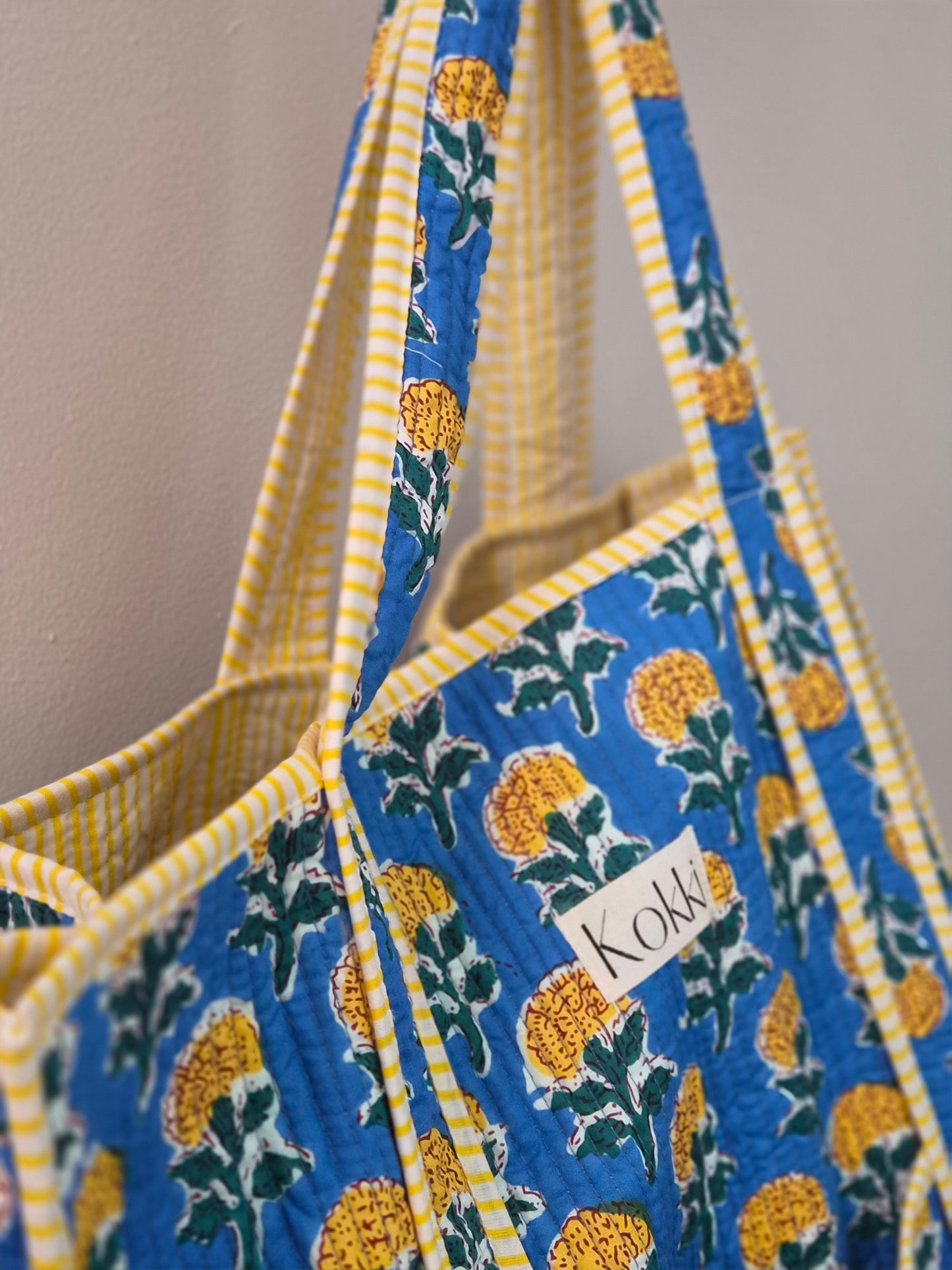 Xlarge Blockprint Tote - Petit Fleur
