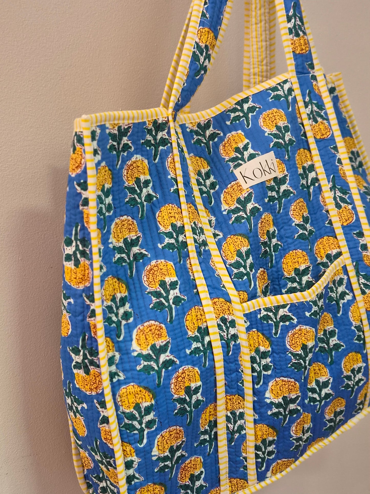 Xlarge Blockprint Tote - Petit Fleur