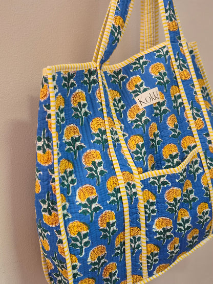 Xlarge Blockprint Tote - Petit Fleur
