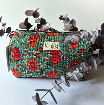 Blockprint French Cotton Cosmetic Bag