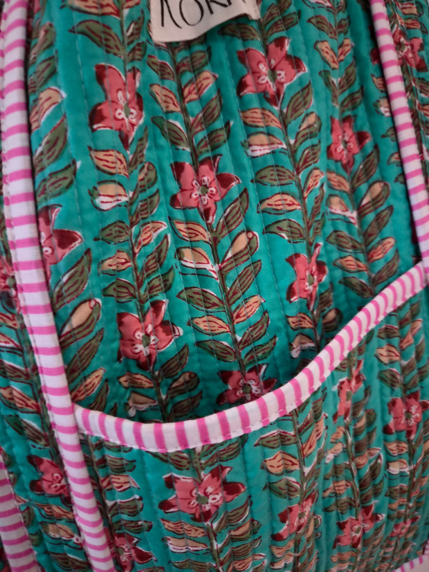 XLargeTote Cotton Blockprint - Maisey
