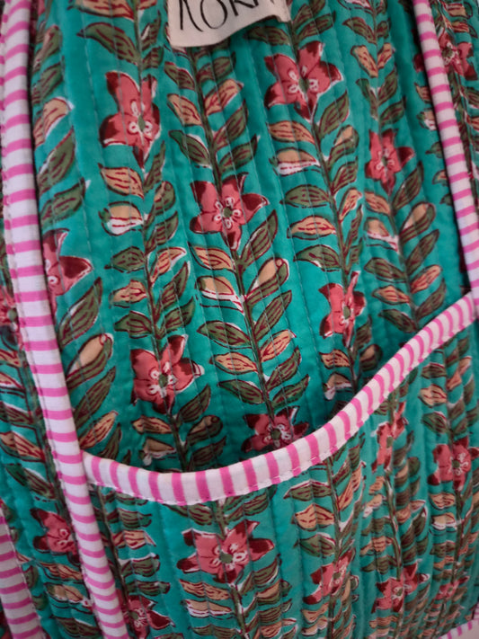 XLargeTote Cotton Blockprint - Maisey