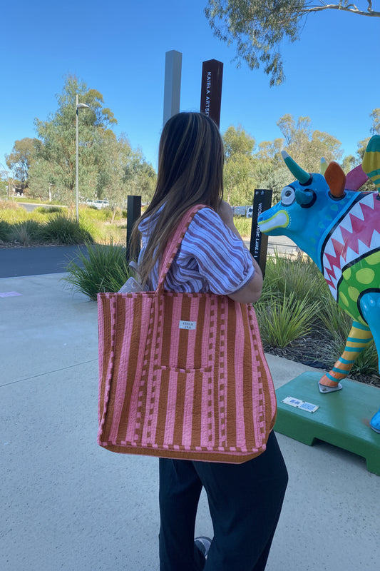 X Large Tote Bag - Stripey Stripe
