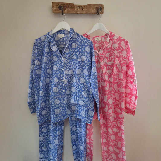 Cotton Blockprint Pyjamas - Small Batch