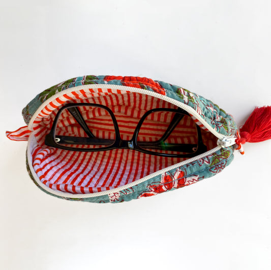 Mini Zip Up Bag - Eliza B;ue