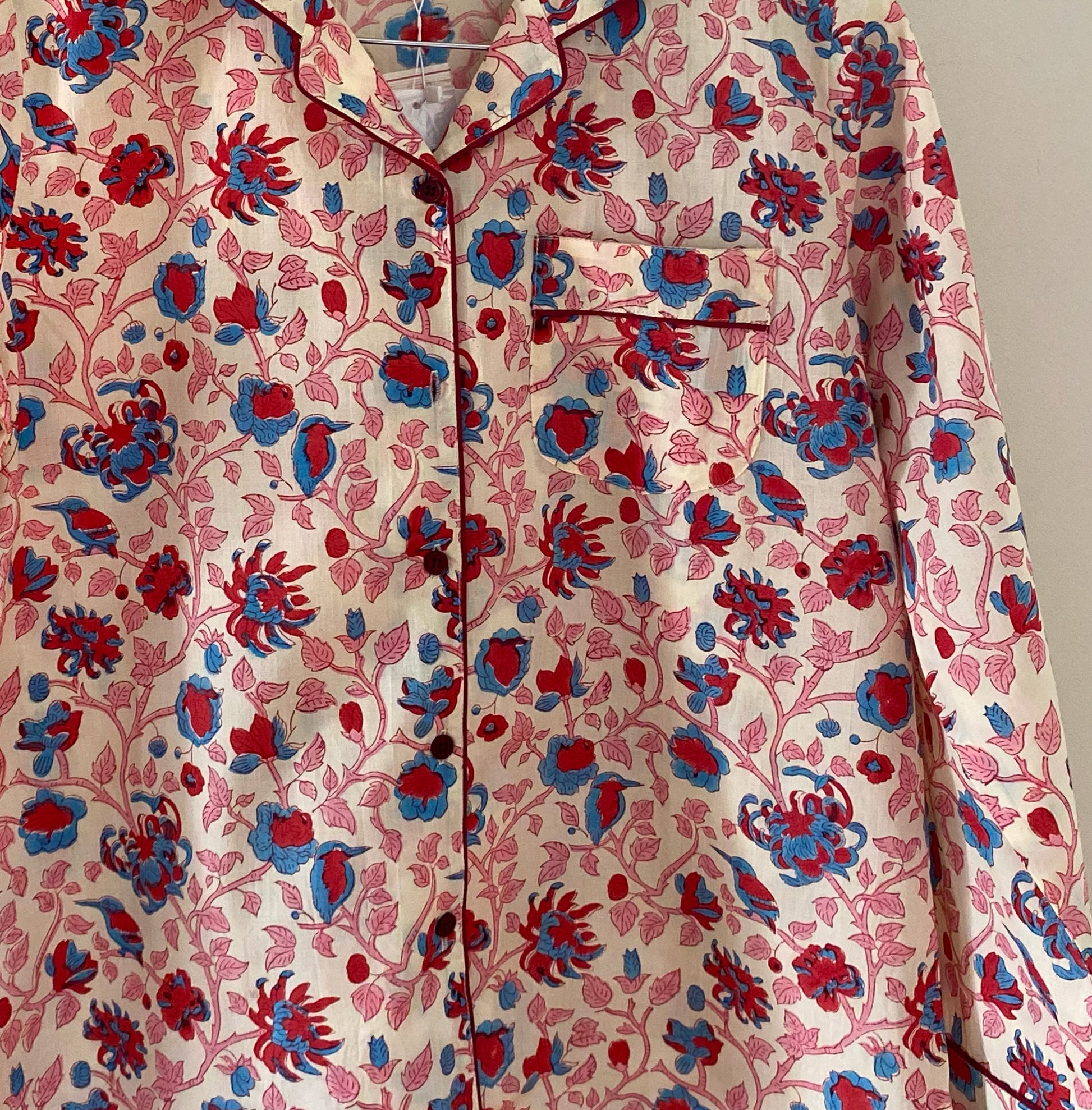 Blockprint Cotton Long Pyjamas
