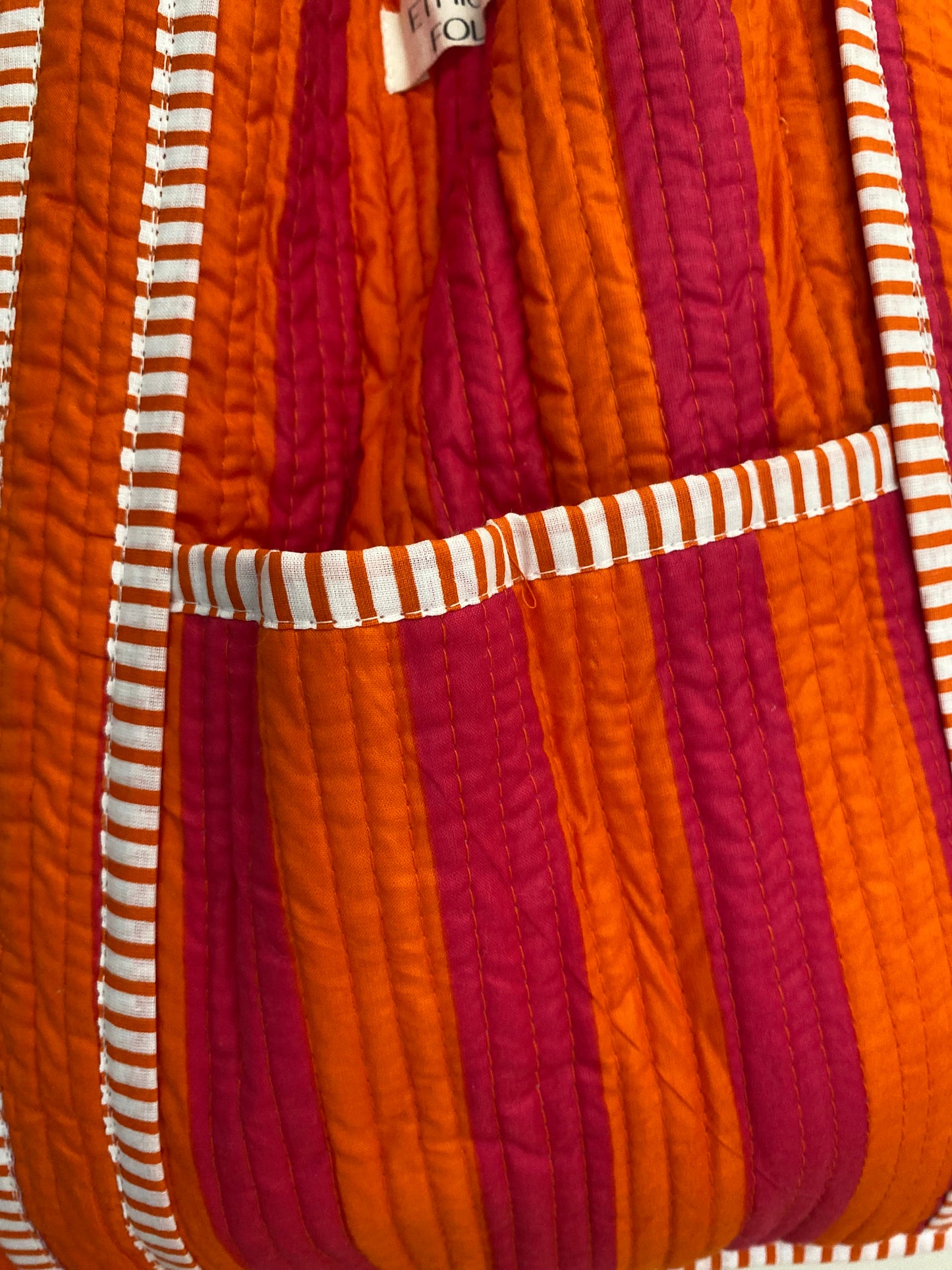 Oversized Totes - Orange Stripe