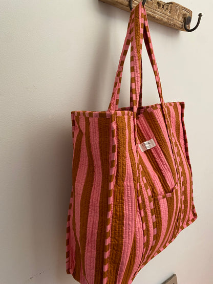 X Large Tote Bag - Stripey Stripe
