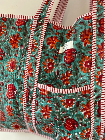 Large Kantha Tote - Kitty