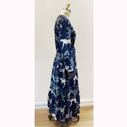 Kokki Cotton Dress - Blue Jungleprint