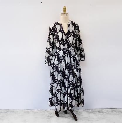 Kokki Maxi Tiger Dress - Black
