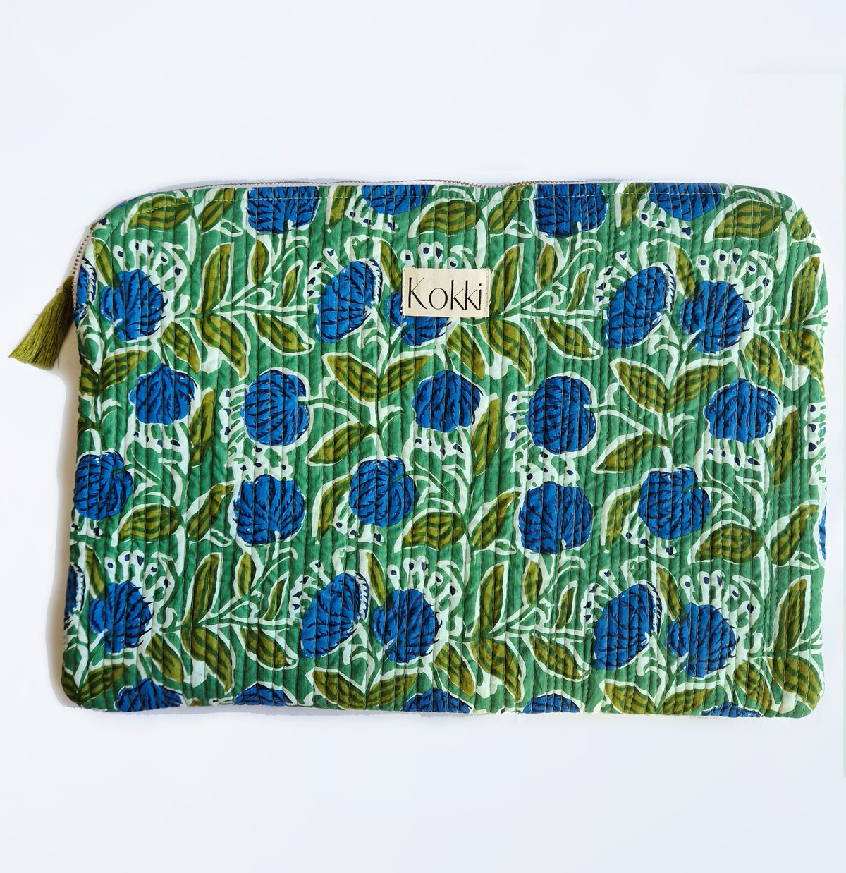 Laptop Sleeve Blockprint Cotton - Spring