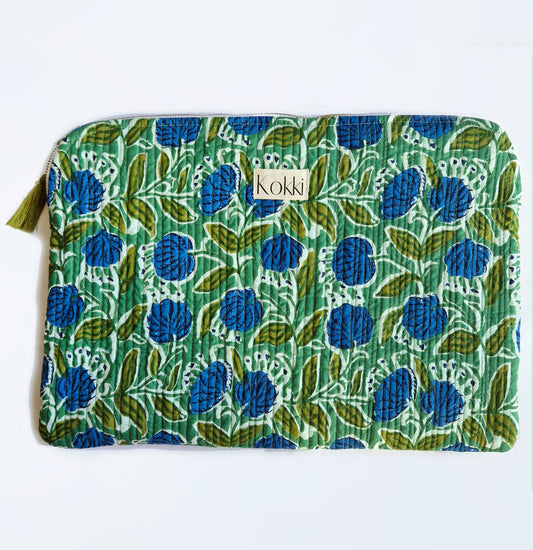 Laptop Sleeve Blockprint Cotton - Spring
