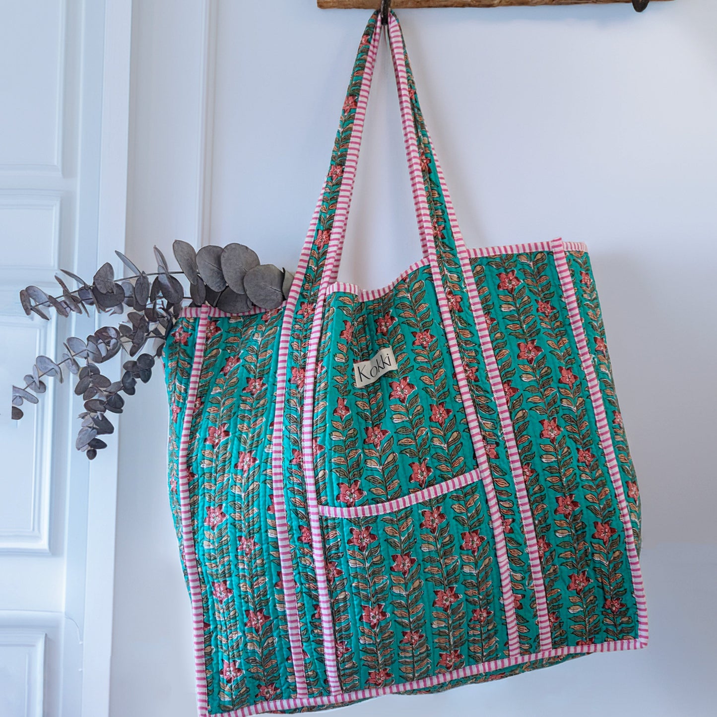 XLargeTote Cotton Blockprint - Maisey