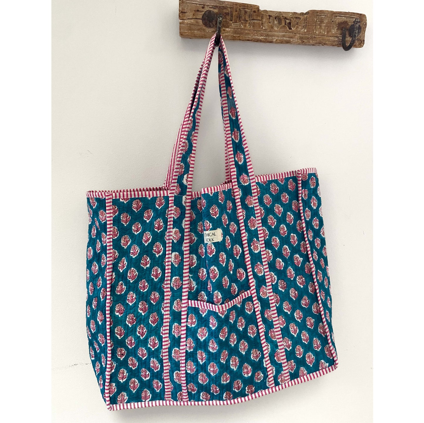 Large Kantha Tote Bag - Charlotte