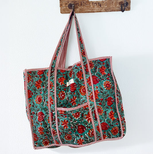 Large Kantha Tote - Kitty