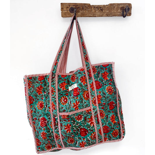 Large Kantha Tote - Kitty