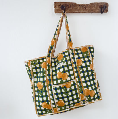 Xlarge Cotton Tote - Spring Picnic