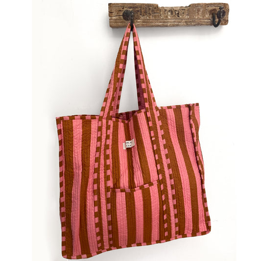 X Large Tote Bag - Stripey Stripe
