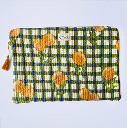 Laptop Sleeve Blockprint - Picnic Pink