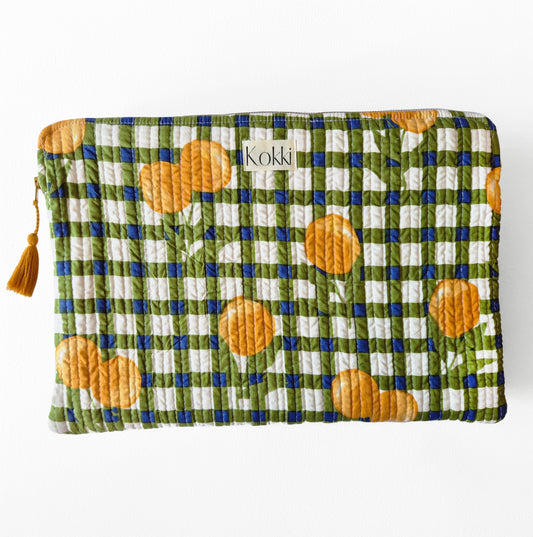 Laptop Sleeve Blockprint - Picnic Pink